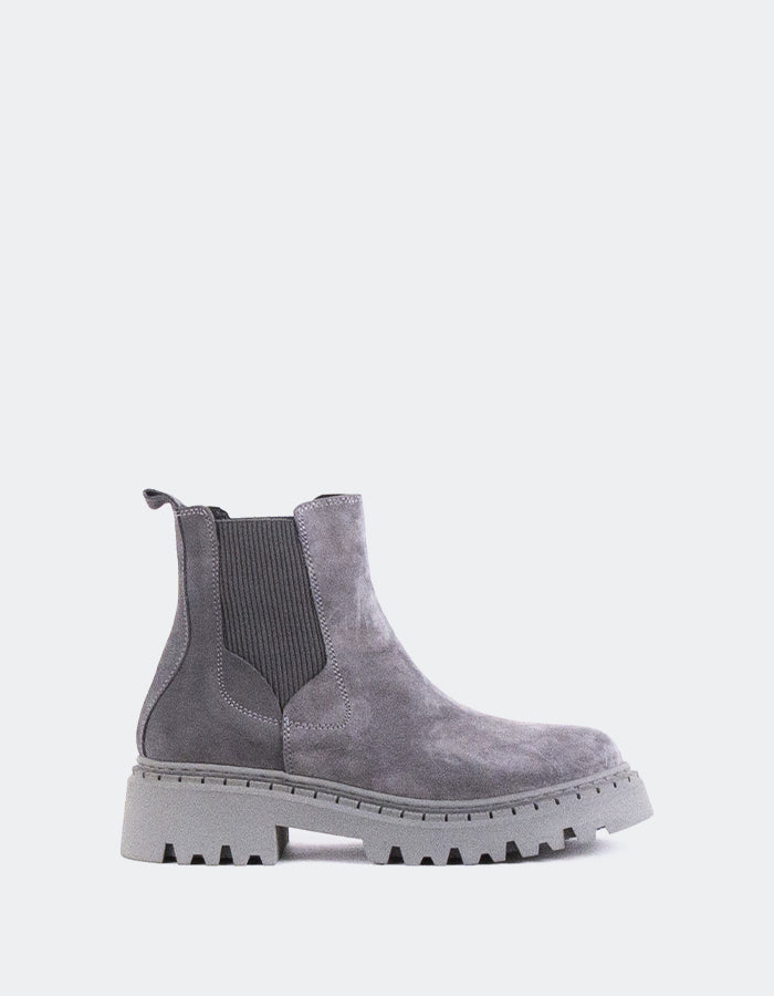 L'INTERVALLE Hayes Bottes Chelsea d'hiver pour femmes Gris Suède (7147072651344)