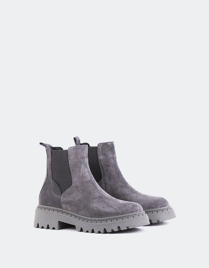 L'INTERVALLE Hayes Bottes Chelsea d'hiver pour femmes Gris Suède (7147072651344)