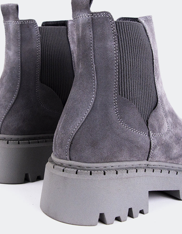 L'INTERVALLE Hayes Bottes Chelsea d'hiver pour femmes Gris Suède (7147072651344)