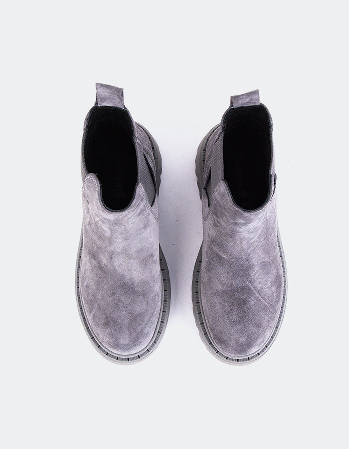 L'INTERVALLE Hayes Bottes Chelsea d'hiver pour femmes Gris Suède (7147072651344)