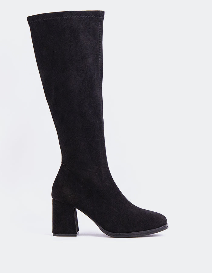 SHELLY SHEN Heredia Bottes hautes pour femmes Noir Suède