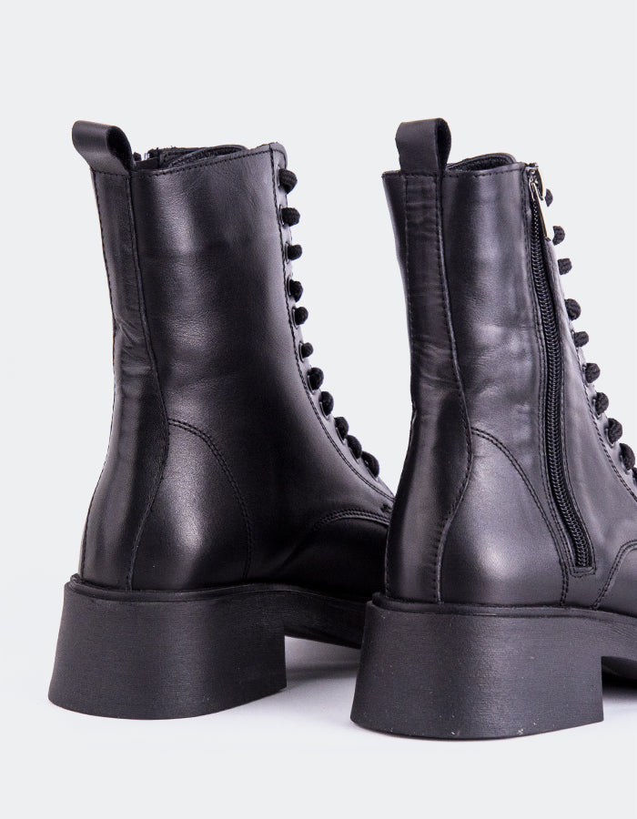 L'INTERVALLE Isidore Bottines à lacets pour femme Noir