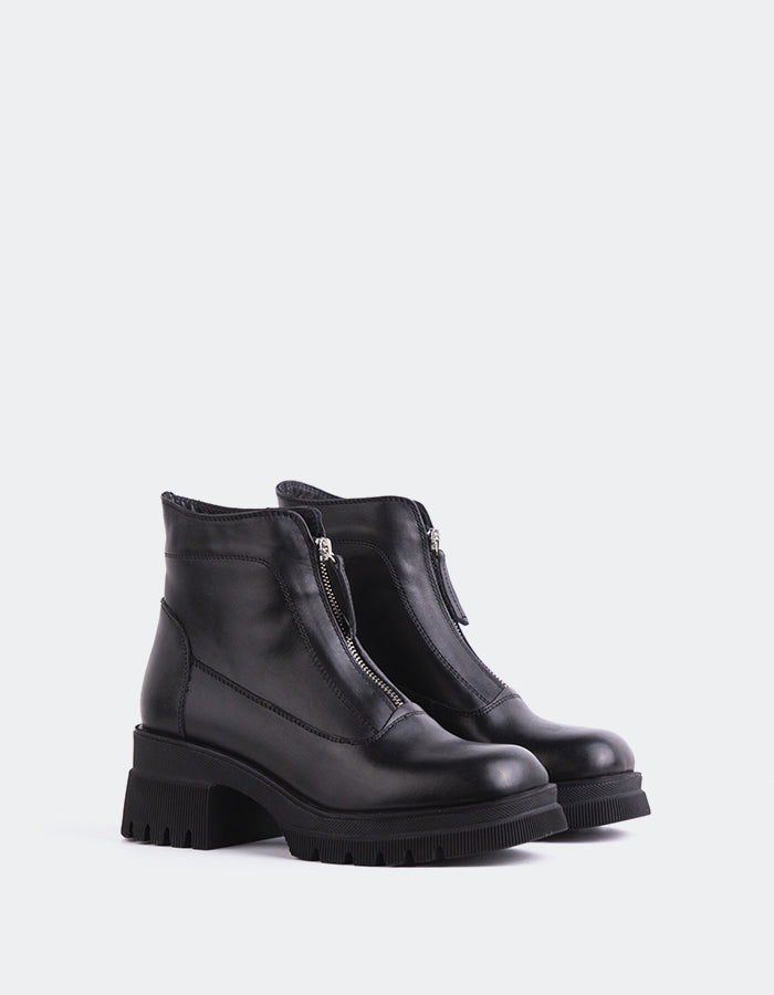 L'INTERVALLE Israfil Bottines pour femmes Noir Cuir