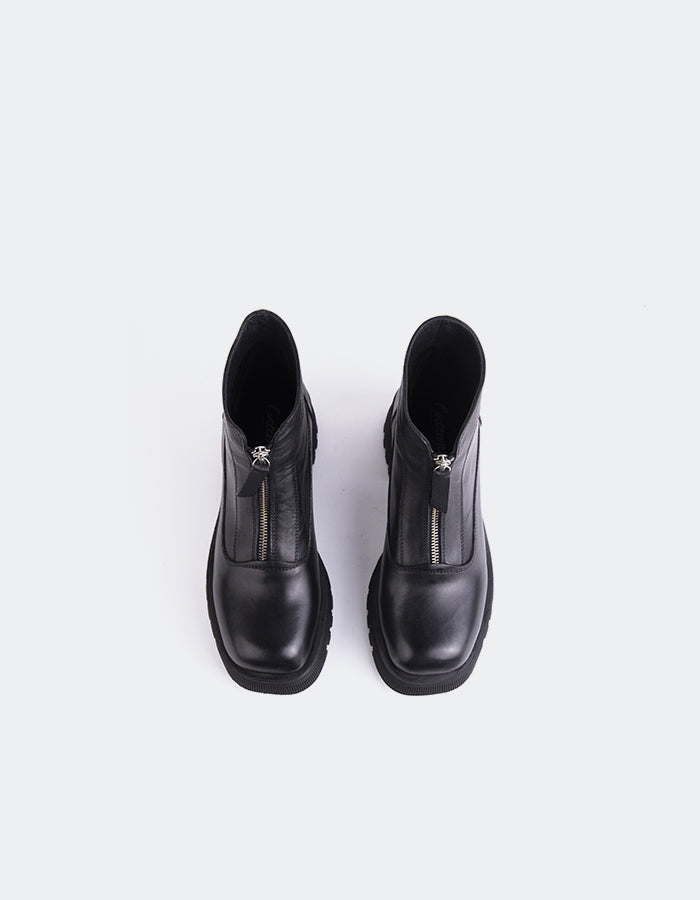  L'INTERVALLE Israfil Bottines pour femmes Noir Cuir