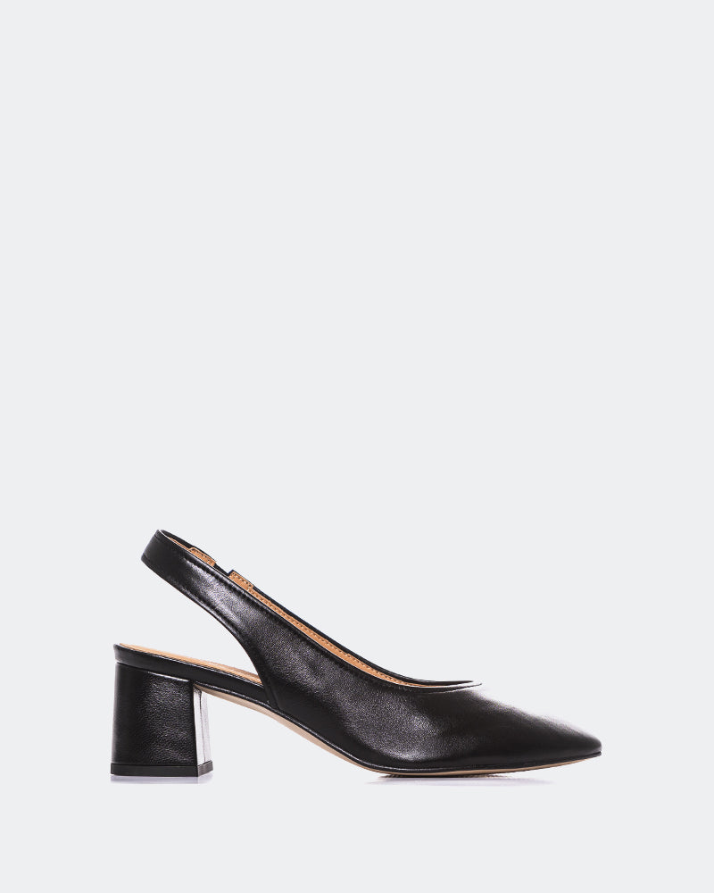 L'INTERVALLE Jarotes Women's Shoe Slingback Black Leather