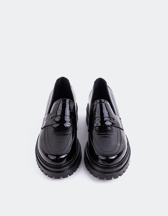 L'INTERVALLE Jayvie Women's Penny Loafers Black Patent