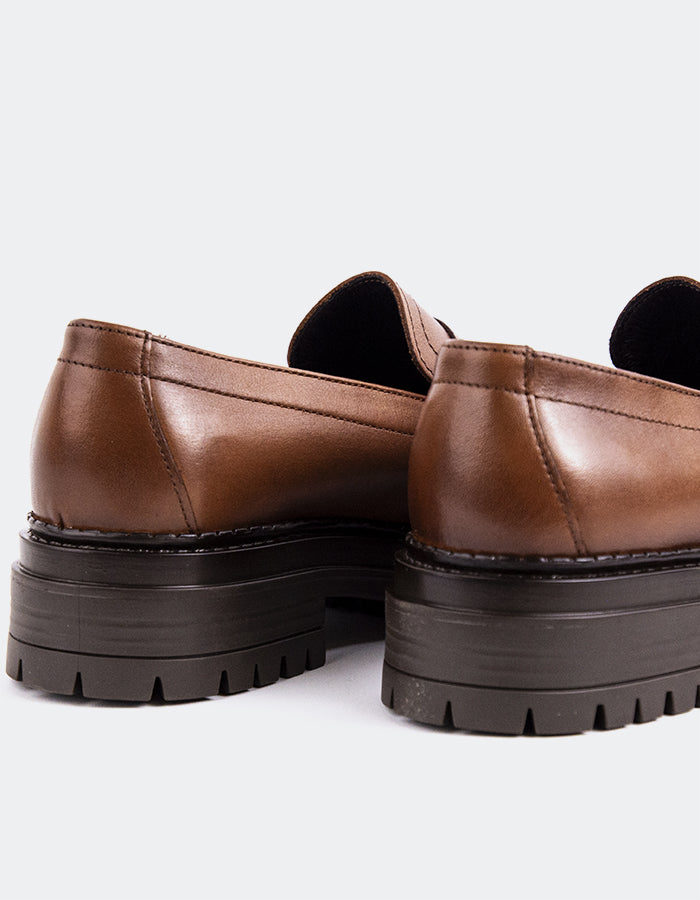 L'INTERVALLE Jayvie Women's Penny Loafers Tan Leather