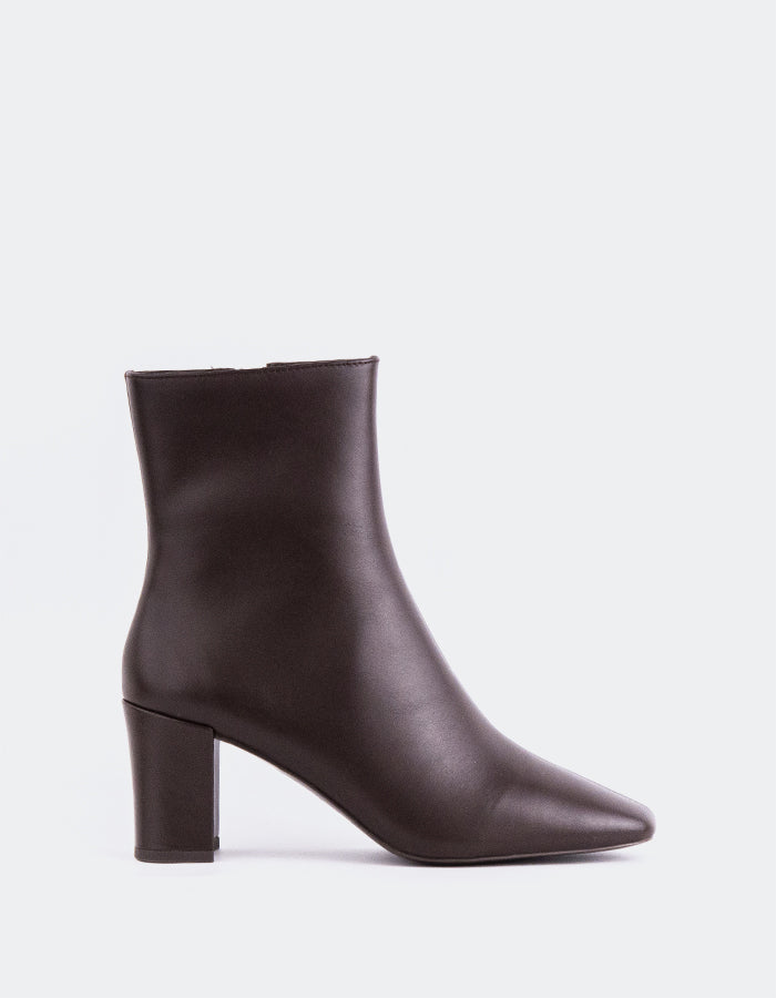 L'INTERVALLE Jepson Bottes de cheville pour femmes Cuir Brun