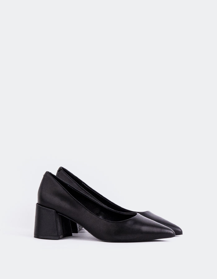 L'INTERVALLE Josephine Chaussures pour femmes à talon moyen Escarpins Noir  Cuir