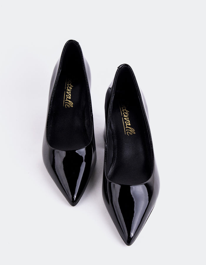 L'INTERVALLE Josephine Chaussures Femme Talon moyen Escarpins Noir Verni