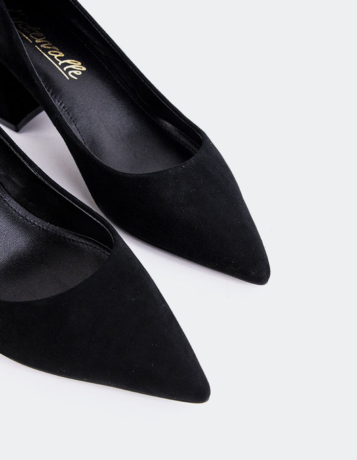 L'INTERVALLE Josephine Chaussures Femme Talon moyen Escarpins Noir Suède