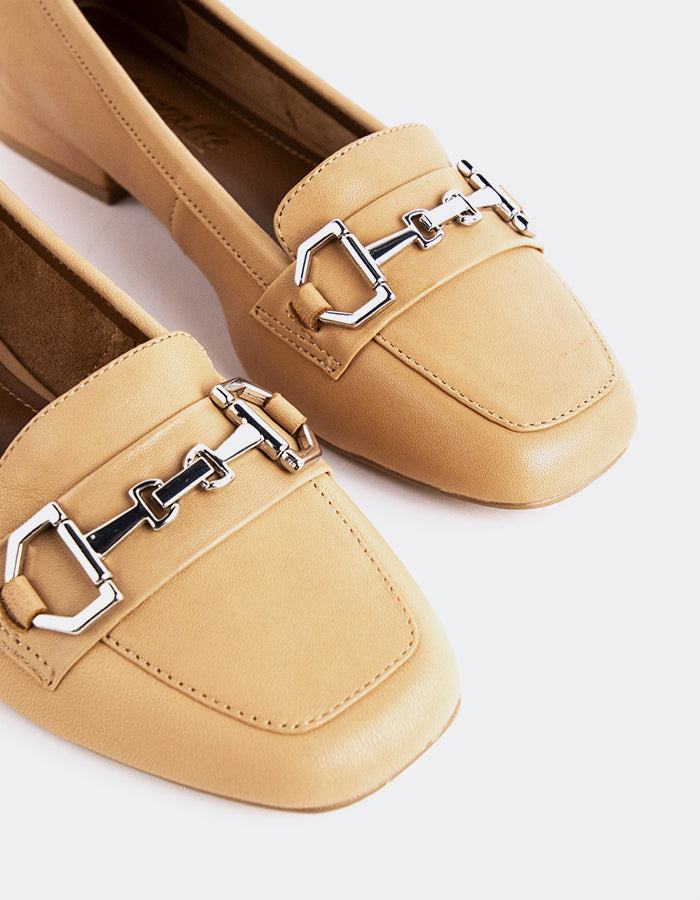 L'INTERVALLE Kallima Femme Loafer Pump Shoe Chameau Leather