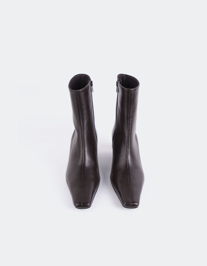 L'INTERVALLE Karylle Bottes pour femmes Cuir Brun (7126288007248)