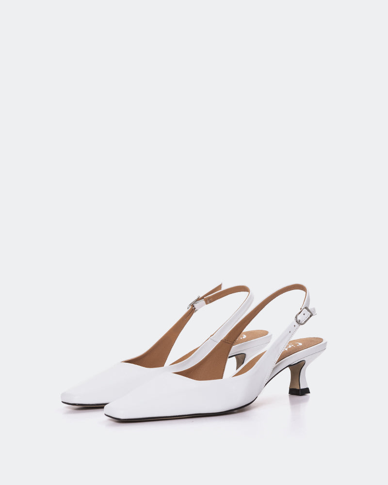 L'INTERVALLE Kowloon Women's Shoe Slingback White Leather