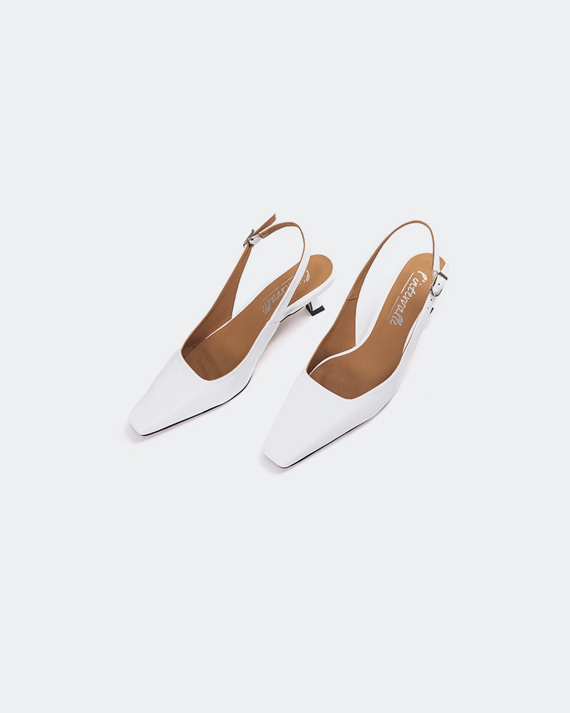 L'INTERVALLE Kowloon Women's Shoe Slingback White Leather