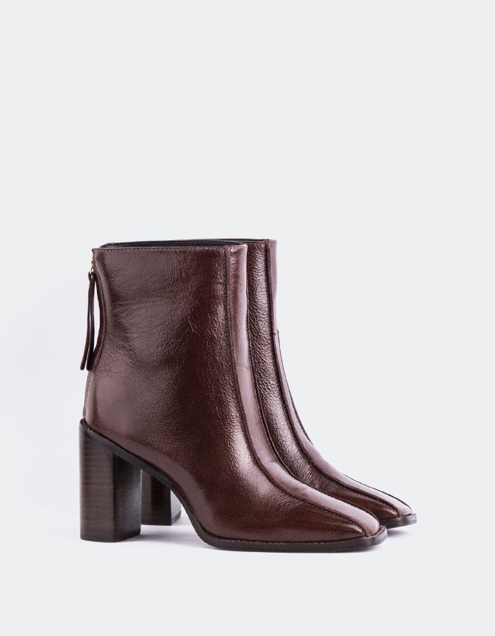 L'INTERVALLE Krakow Bottines Femme Cuir Brun
