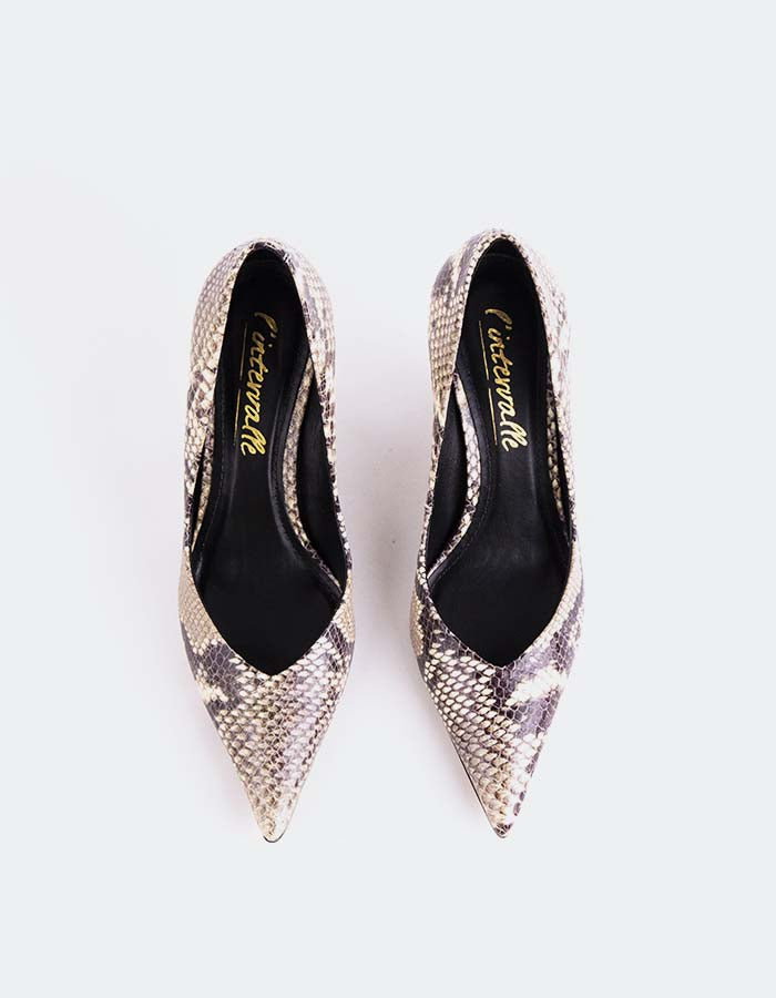 L'INTERVALLE Kressy Women's Wedge Pumps Natural Snake