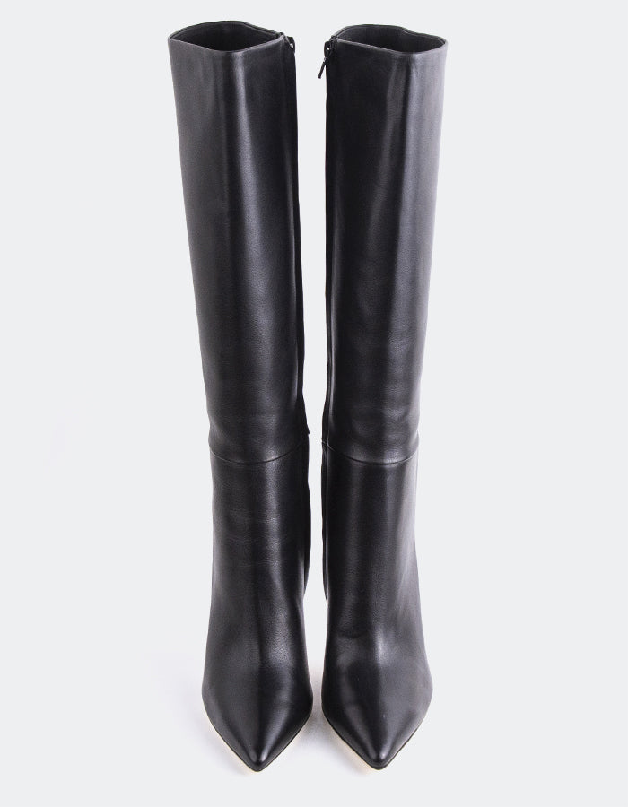 L'INTERVALLE Kyrie Women's High-Heel Tall Boots Black Leather