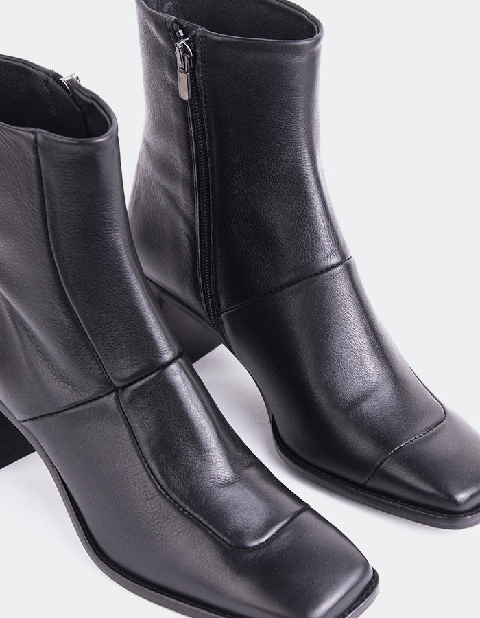 L'INTERVALLE Larino Bottines pour femmes Noir Cuir