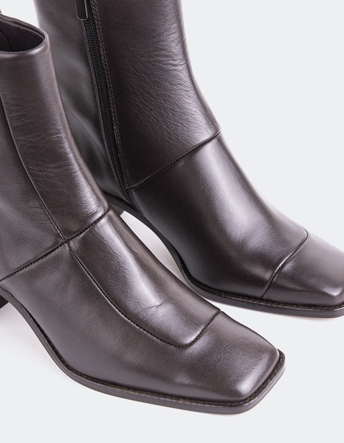 L'INTERVALLE Larino Bottines pour femmes Brun Cuir