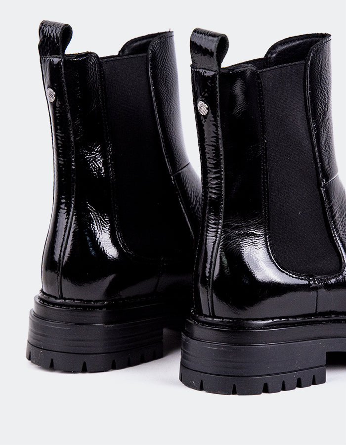 L'INTERVALLE Lavak Women's Chelsea Ankle Boots Black Naplack