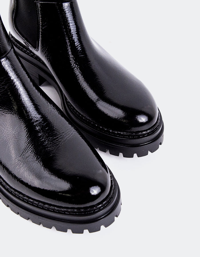 L'INTERVALLE Lavak Women's Chelsea Ankle Boots Black Naplack