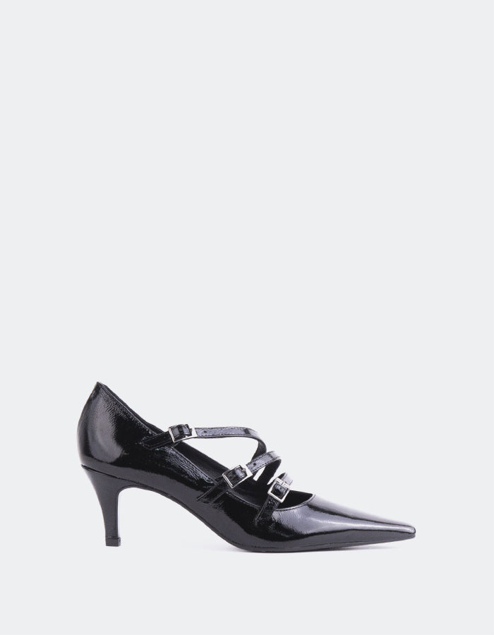 L'INTERVALLE Chaussures Mary-Jane pour femmes L'INTERVALLE Lenzie Noir Verni