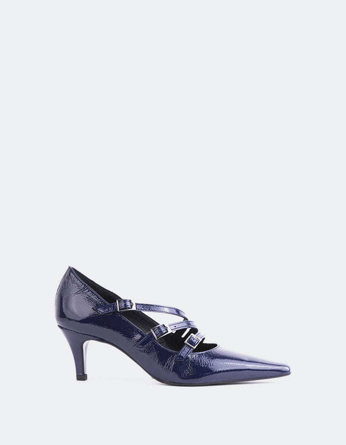 L'INTERVALLE Lenzie Women's Mary-Jane Shoes Navy Naplack