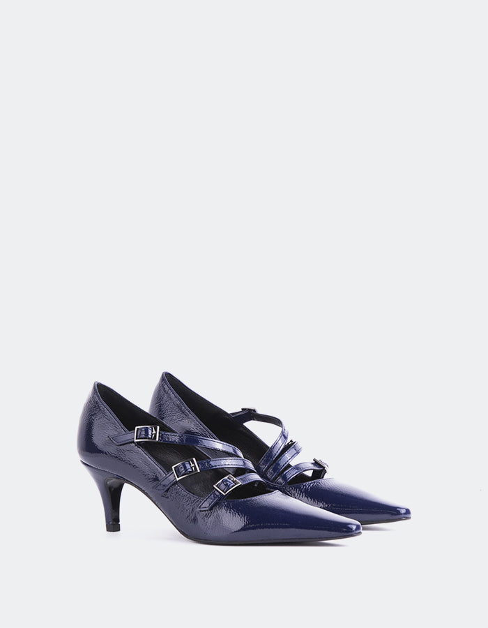 L'INTERVALLE Chaussures Mary-Jane pour femmes L'INTERVALLE Lenzie Navy Naplack