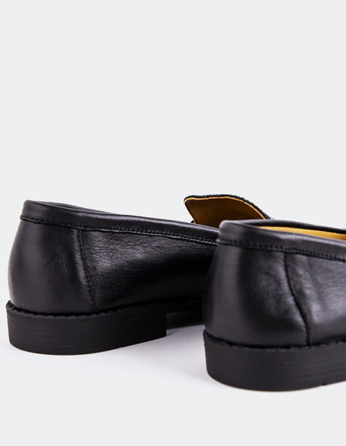 L'INTERVALLE Lettine Women's Penny Loafers Black Leather