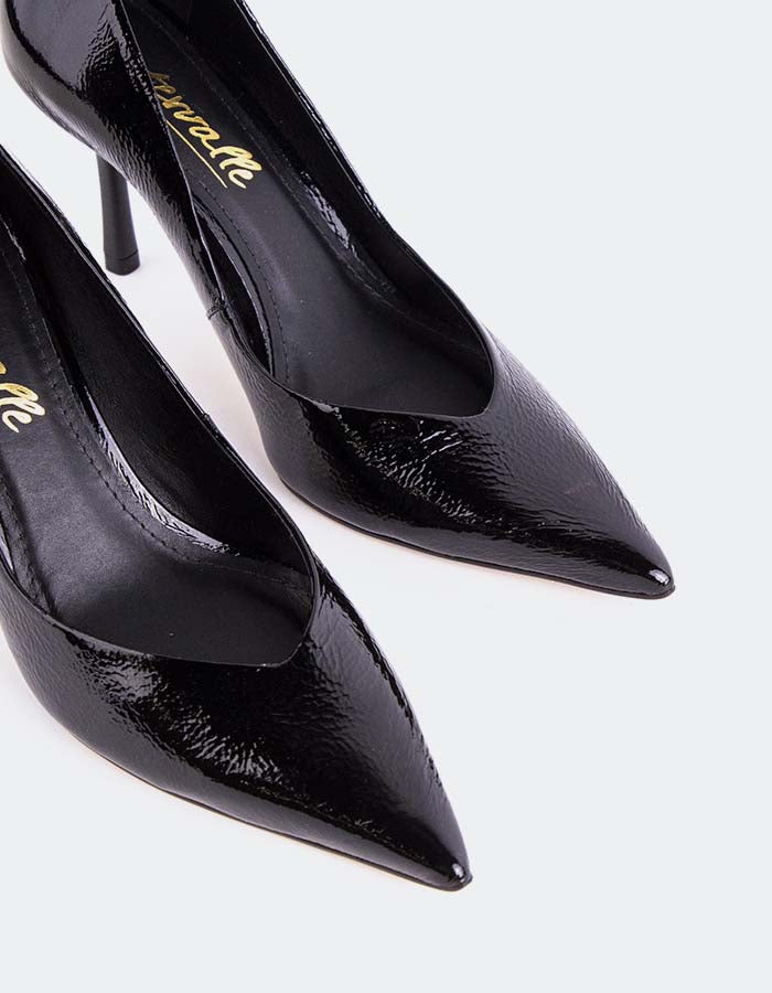 L'INTERVALLE Liora Escarpins  à talon moyen pour femmesNoir Naplack