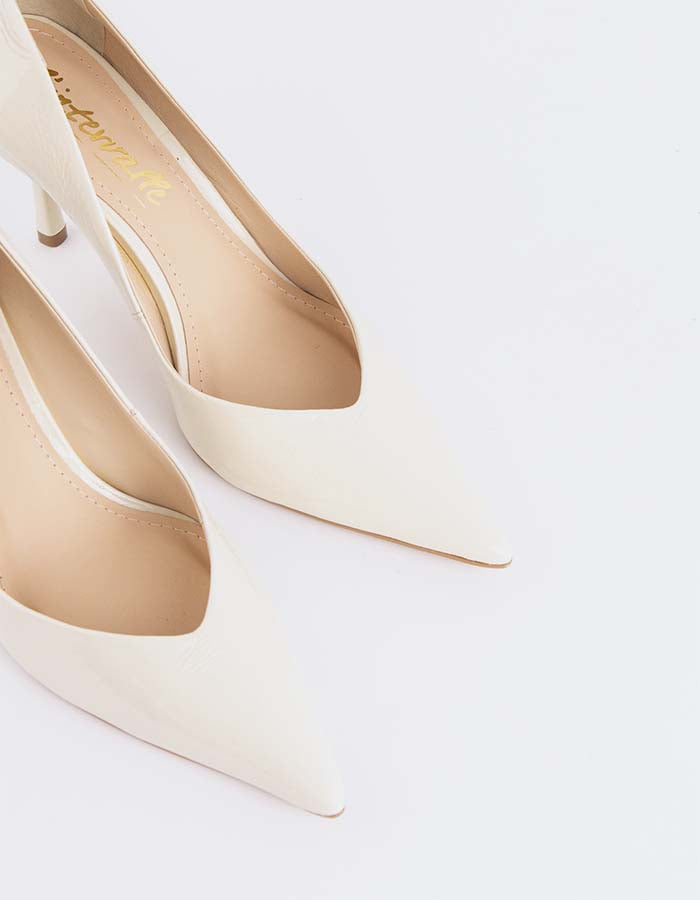 L'INTERVALLE Liora Escarpins Blanc Cassé Naplack pour femmes