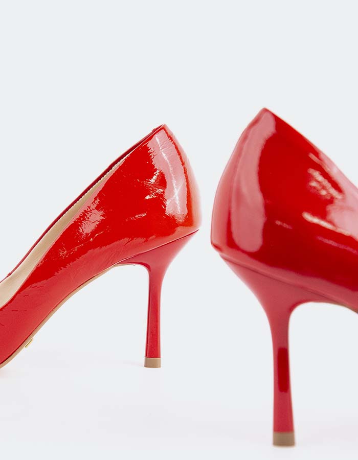 L'INTERVALLE Liora Escarpins  à talon moyen pour femmesRouge Naplack