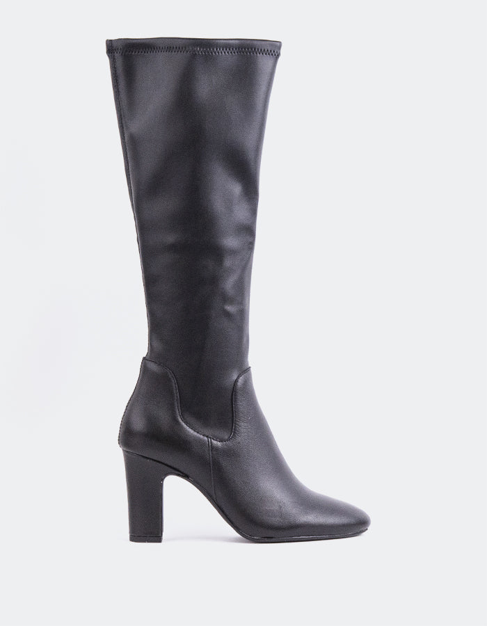 L'INTERVALLE Lisburn Bottes hautes extensibles pour femmes Noir