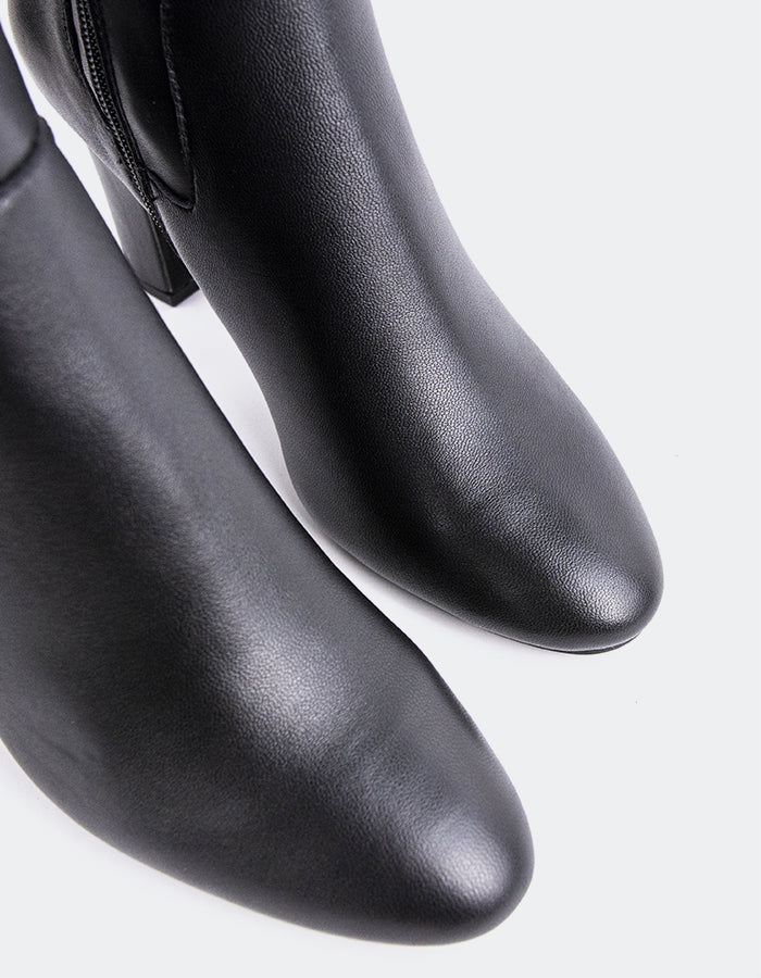 L'INTERVALLE Lisburn Bottes hautes extensibles pour femmes Noir