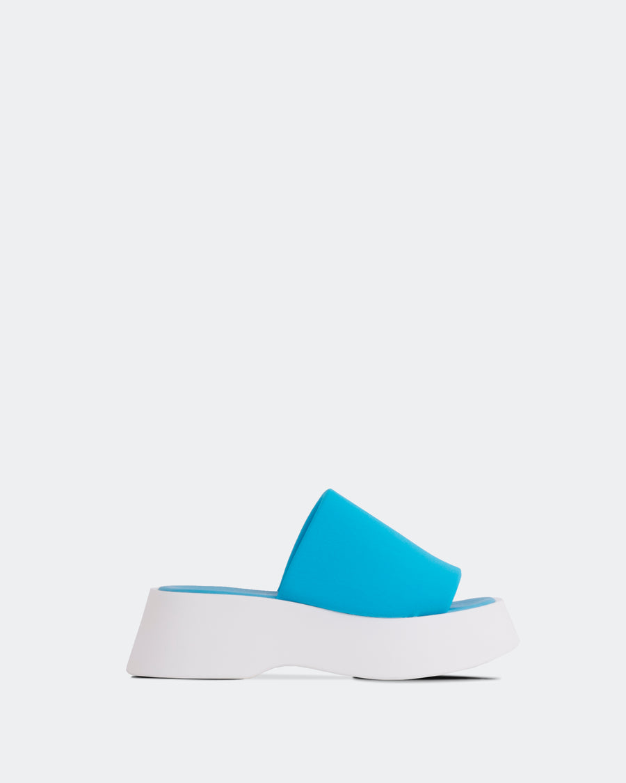 L'INTERVALLE Liu Women's Sandal Platform Blue Lycra