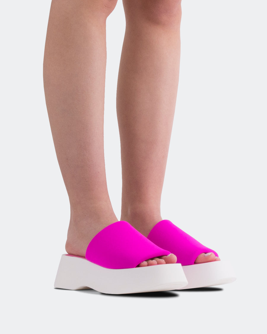 L'INTERVALLE Liu Women's Sandal Platform Fuchsia Lycra