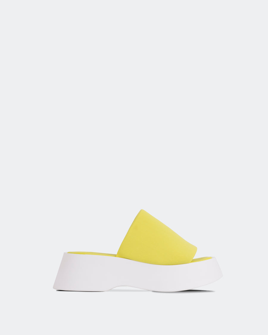 L'INTERVALLE Liu Women's Sandal Platform Yellow Lycra