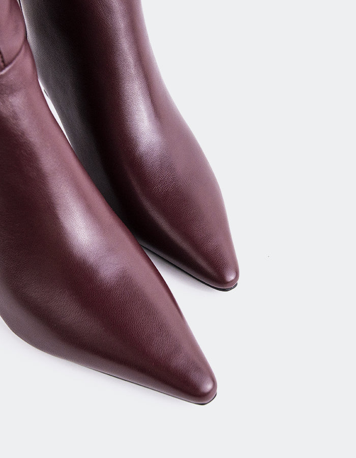L'INTERVALLE Lorenzie Women's Tall Boots Burgundy Leather