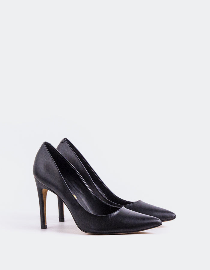 Chic Low Heel Pump
Designed for effortless elegance, this low heel pump offers the perfect balance of style and comfort. Its understated silhouette makes it ideal for both professional and casual settings, while the modest heel provides all-day wearability without compromising on sophistication. A go-to option for polished, everyday wear.

Detail(s):&nbsp;

Pointy Toe
3.75” Straight Stiletto Heel
We recommend sizing up, as this item runs small.

Material(s):&nbsp;

Genuine Leather Upper&nbsp;
Padded Leather