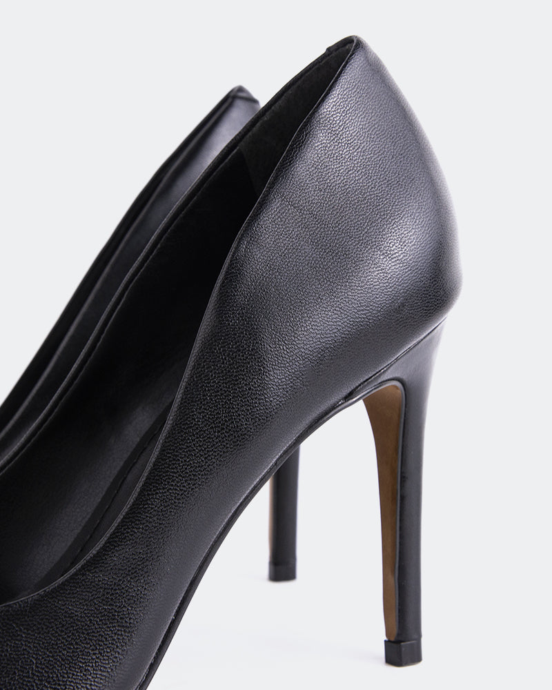 L'INTERVALLE Love Chaussures pour femmes Talon haut Escarpins Noir  Cuir