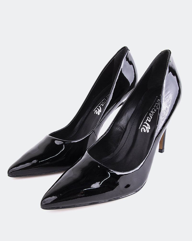 L'INTERVALLE Love Chaussures pour femmes Talon haut Escarpins Noir Verni