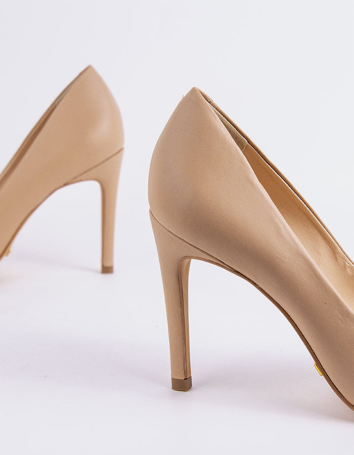 Shoe Stilettos Beige Piel Shoes De Mujer CHAMBY SALON 100 PIEL