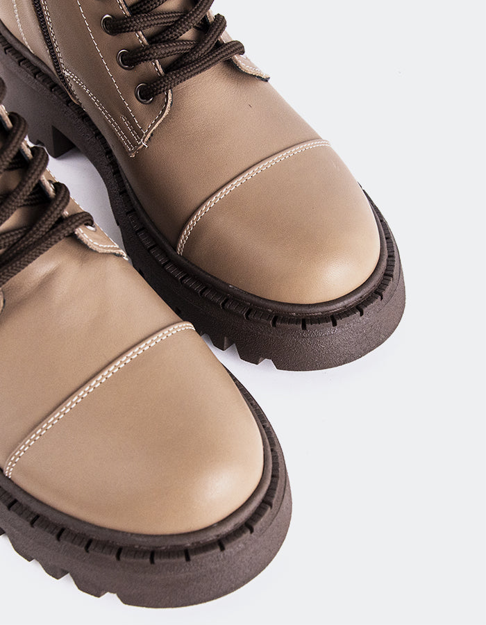 L'INTERVALLE Marieville Women's Ankle Boots Camel Leather