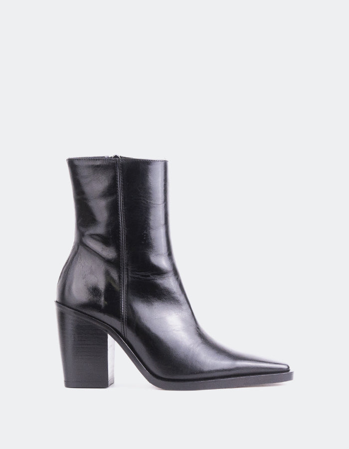 L'INTERVALLE Meraly Women's Ankle Boots Black Leather