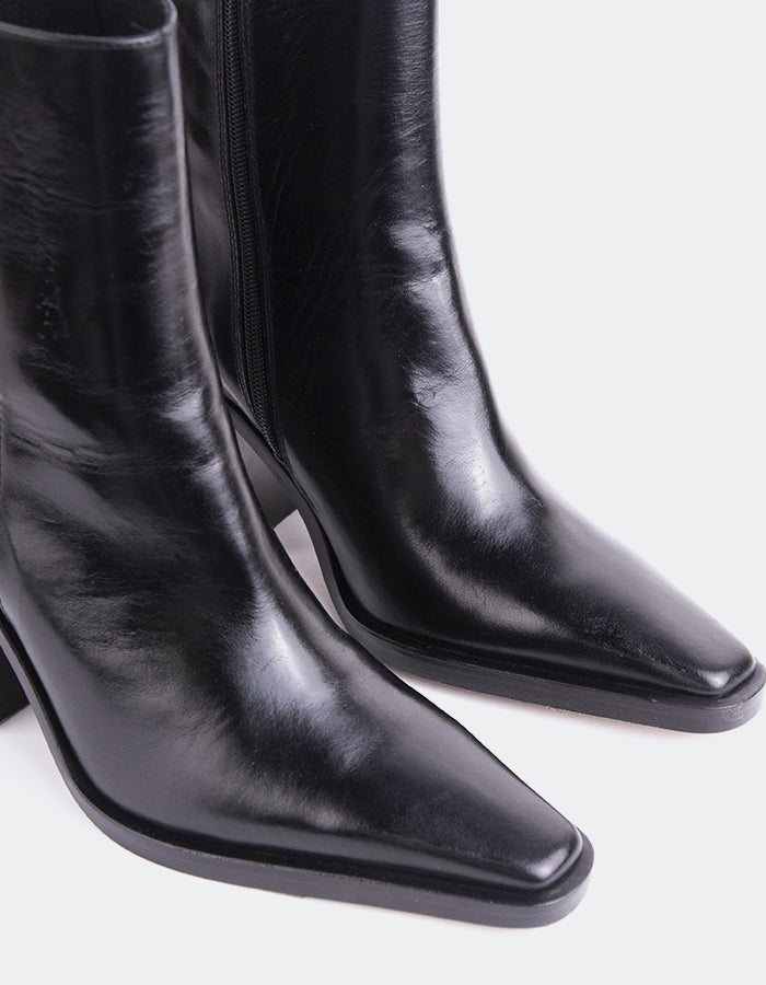 L'INTERVALLE Meraly Bottes pour femmes en cuir Noir (7106082340944)