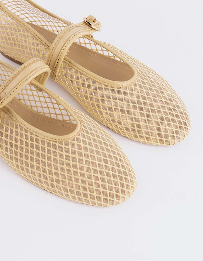 L'INTERVALLE Meshu Chaussures de ballet pour femmes Nu Mesh