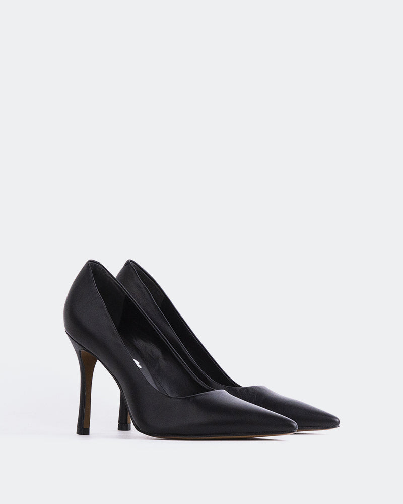 L'INTERVALLE Moraya Women's Shoe High Heel Pump Black Leather