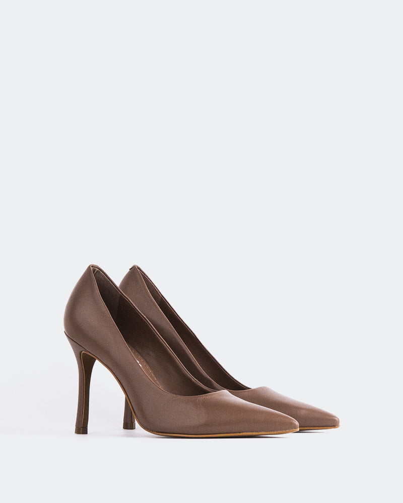 L'INTERVALLE Moraya Women's Shoe High Heel Pump Brown Leather