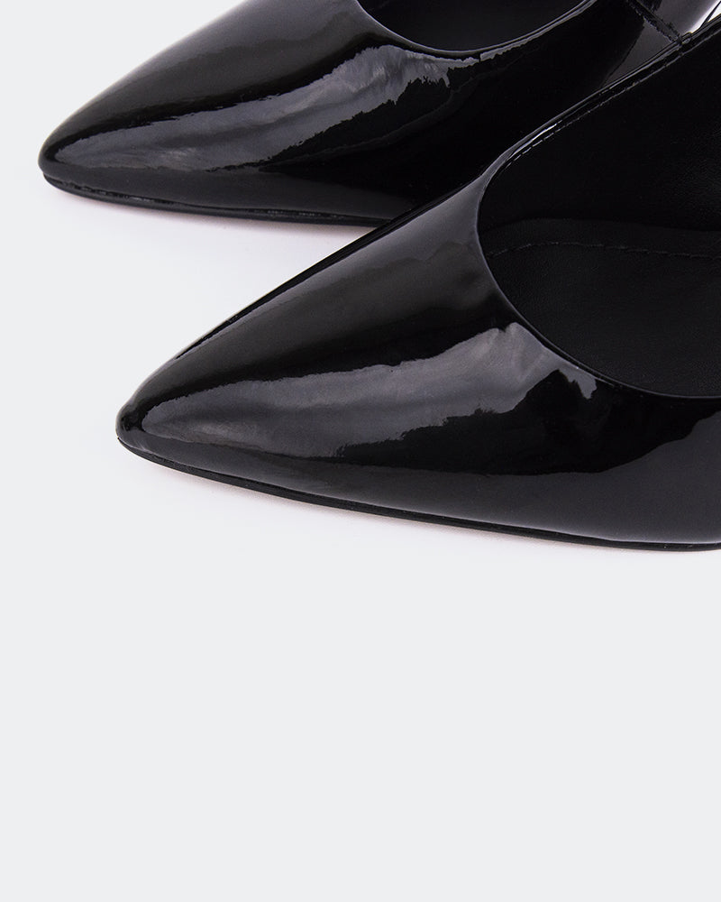 L'INTERVALLE Morisha Women's Shoe Slingback Black Naplack